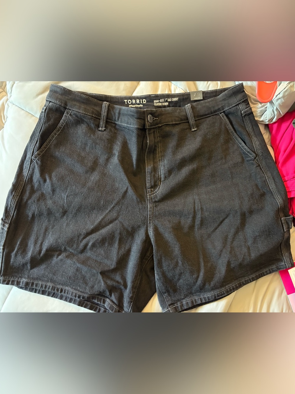 Torrid Black 7” Dad Jean Shorts Size 16 NWT